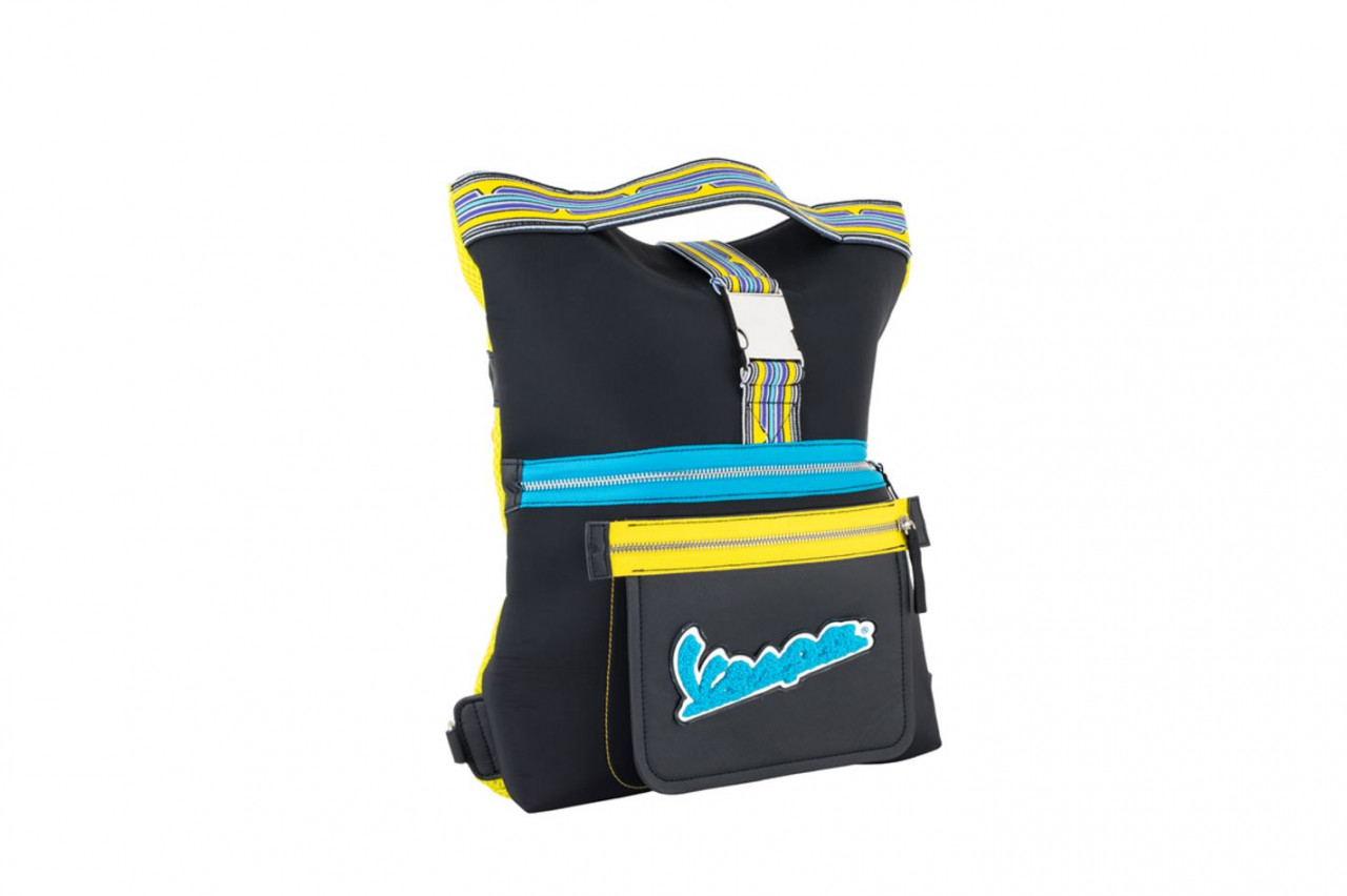Vespa bag with backpack function "V-Stripes" - Black