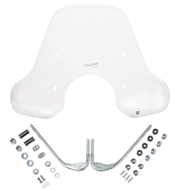 Windshield Medium with bracket Vespa GTS / Super (HPE & SuperTech) original Vespa